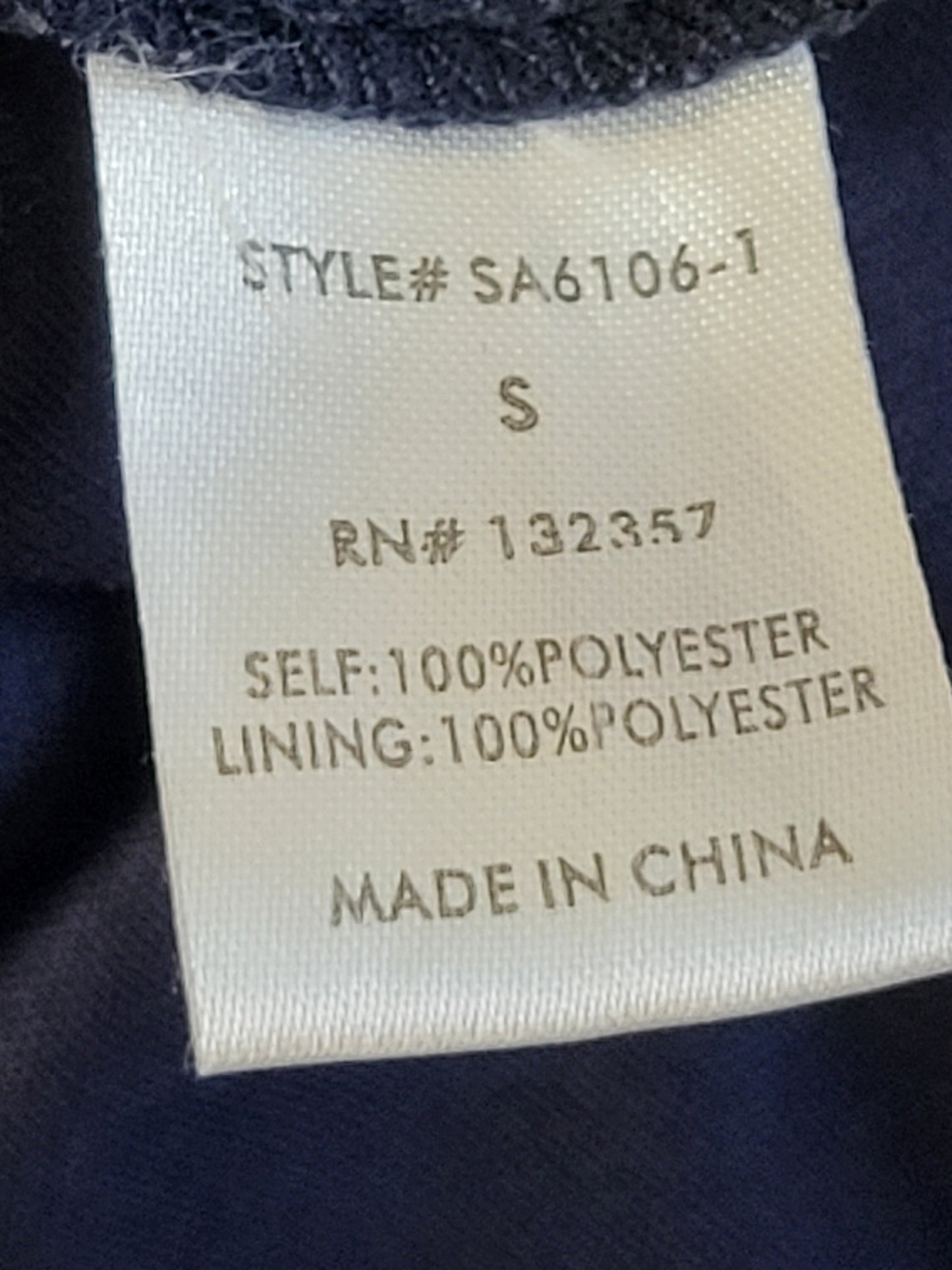 Super B navy embroidered chiffon dress | Size SMALL