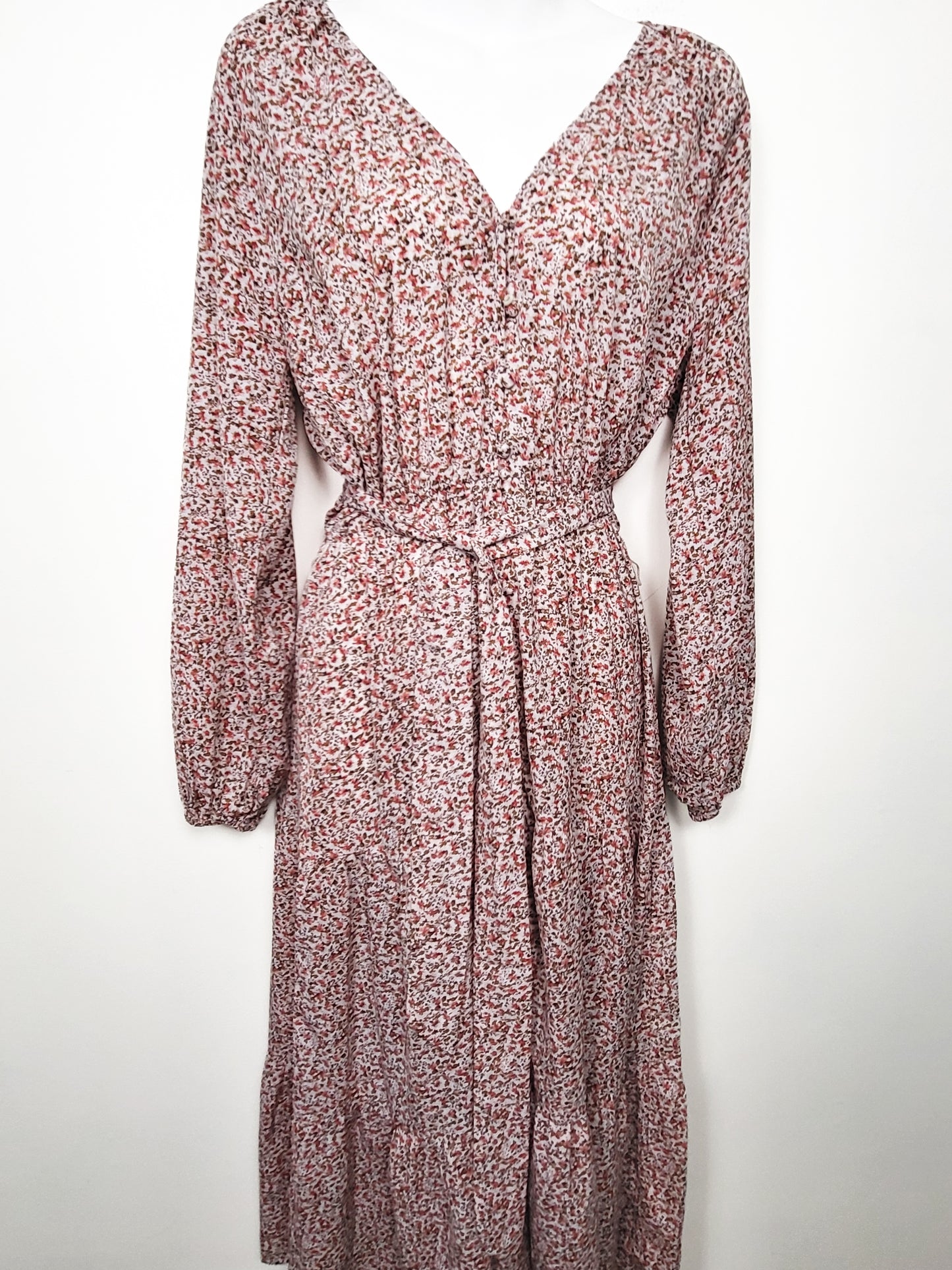 Minkpink ditzy floral midi dress with tie belt  Size SMALL