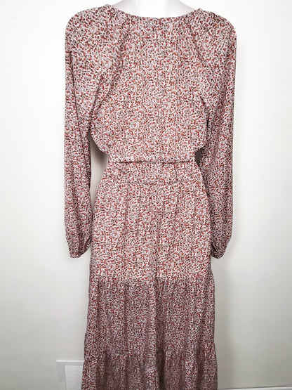 Minkpink ditzy floral midi dress with tie belt  Size SMALL