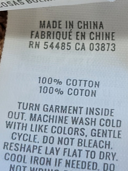 Aerie American Eagle washed cotton stitched waffle knit pullover | Size MEDIUM
