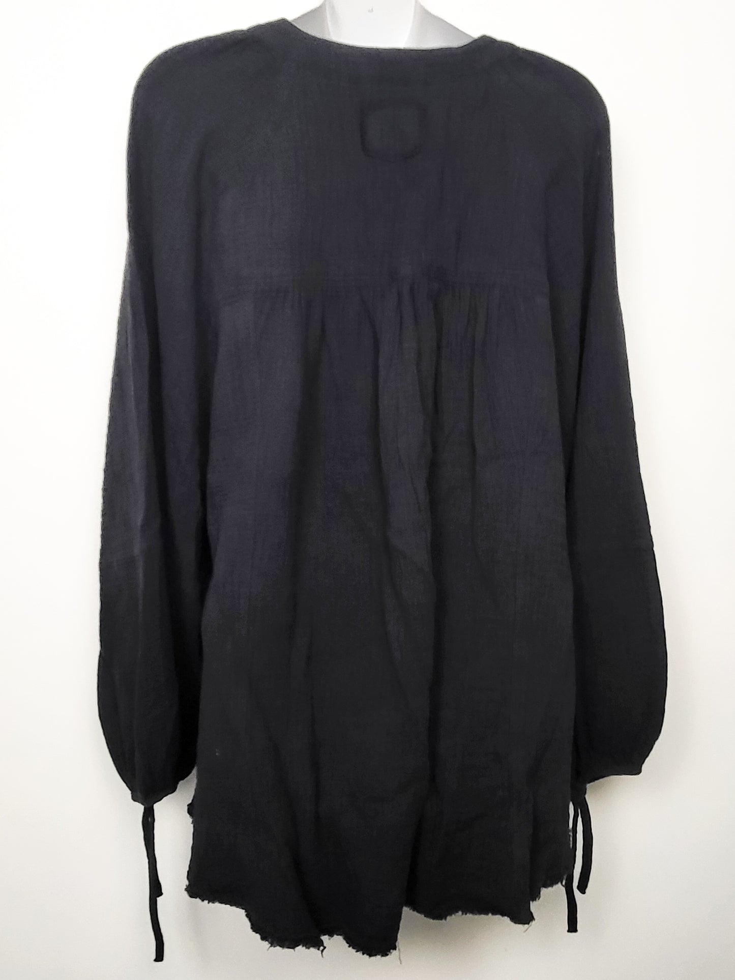 Aerie American Eagle black "Poet Button Up" shirt | Size LARGE