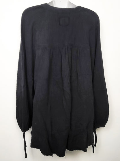 Aerie American Eagle black "Poet Button Up" shirt | Size LARGE