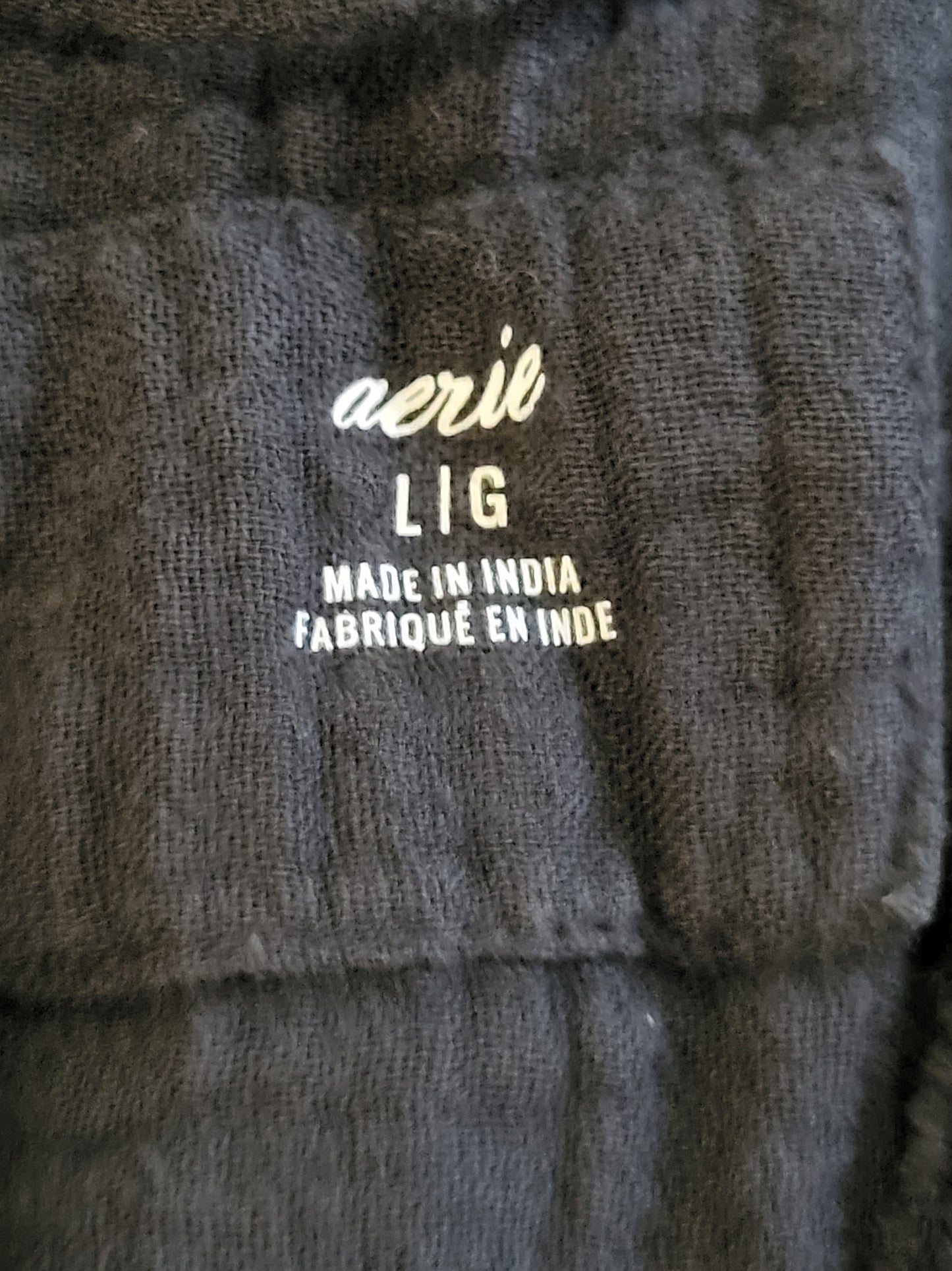 Aerie American Eagle black "Poet Button Up" shirt | Size LARGE