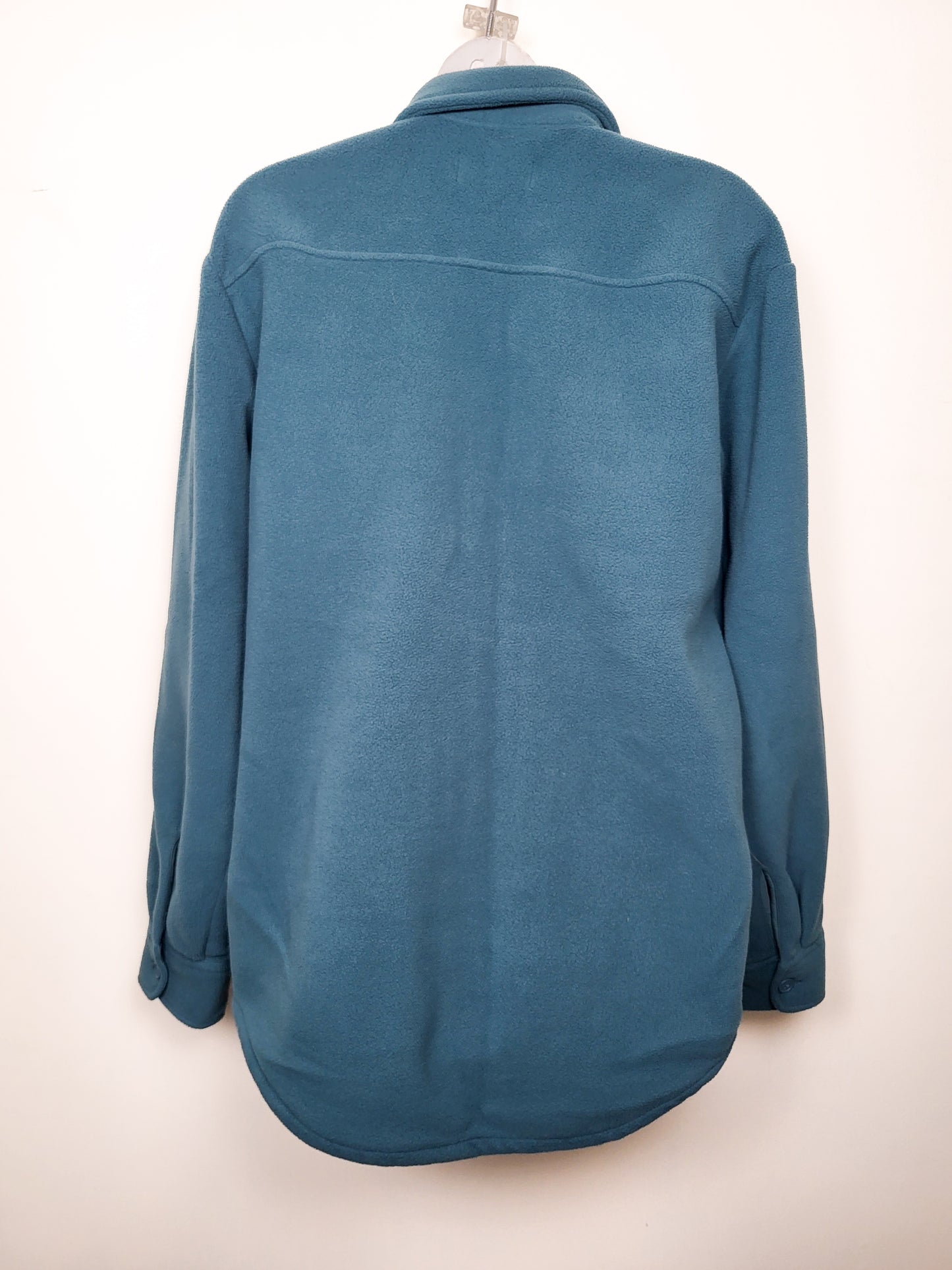 TNA Artizia teal button down fleece "Polar" shirt \ shacket | Size MEDIUM