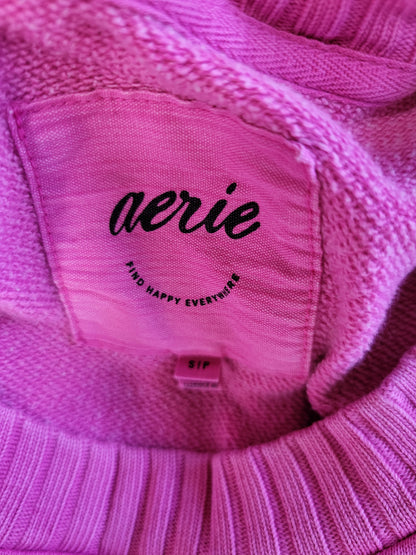 Aerie American Eagle pink oversized sweatshirt | Size SMALL