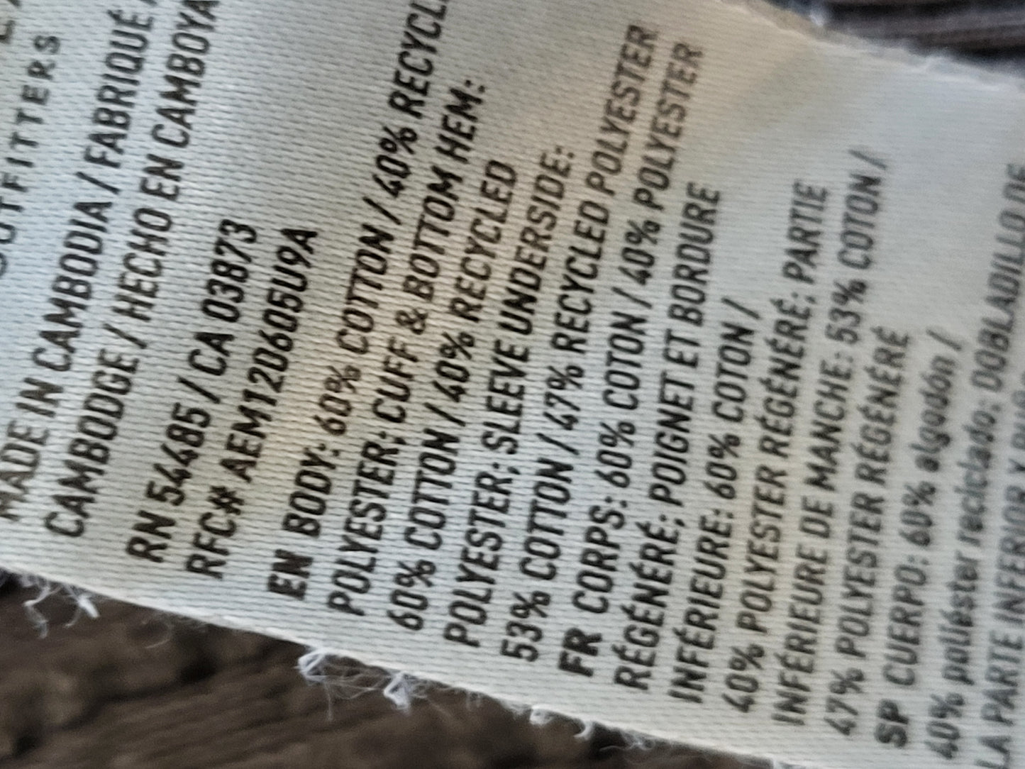 Aerie American Eagle grey waffle knit "Sunday" oversized crew | Size MEDIUM