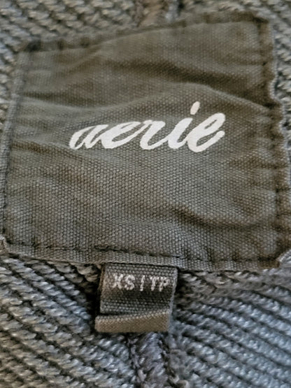 Aerie olive green "Desert Flyweight" cropped crewneck sweatshirt | Size XS
