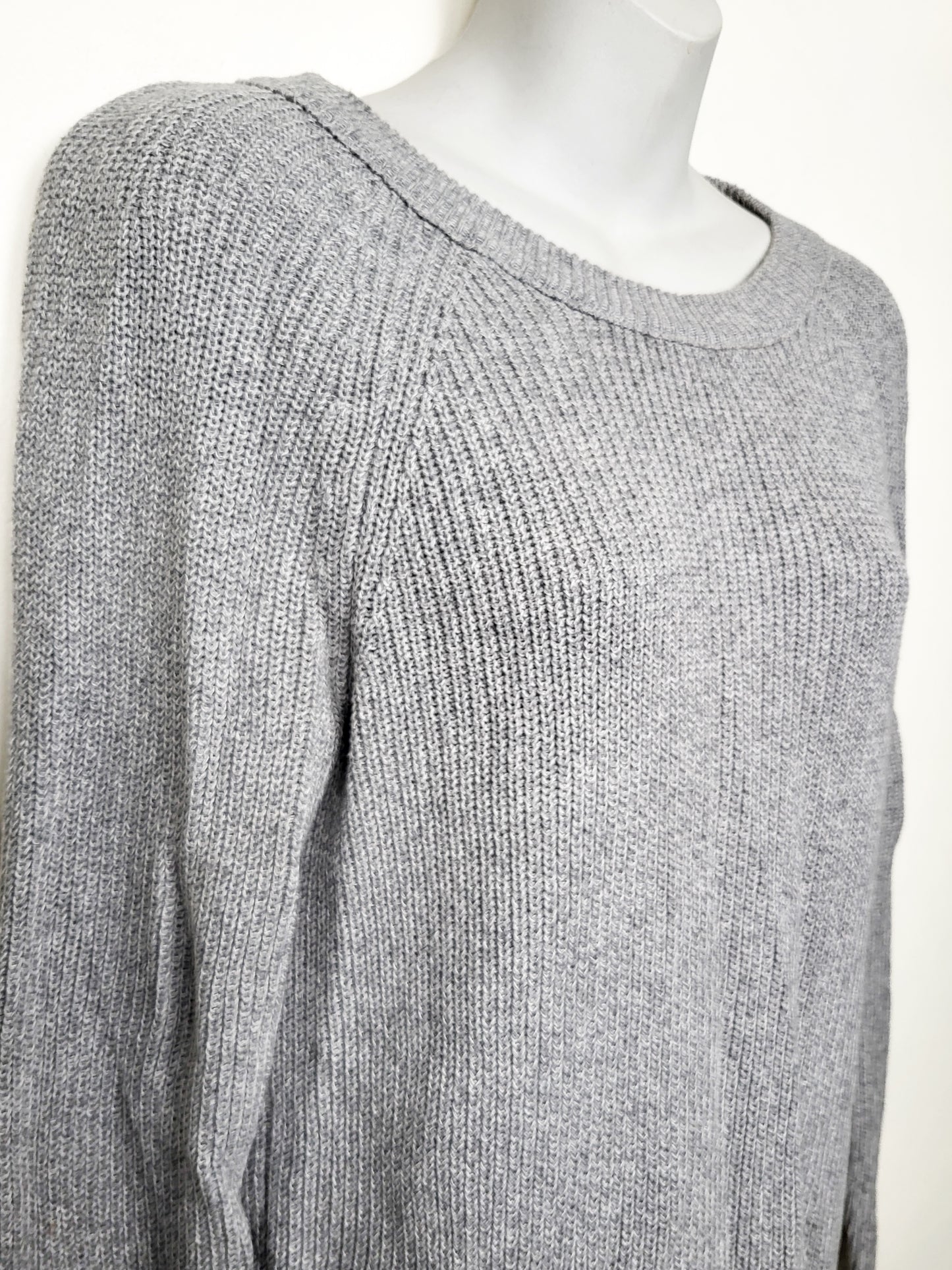 Loft grey shaker stitch sweater | Size XS