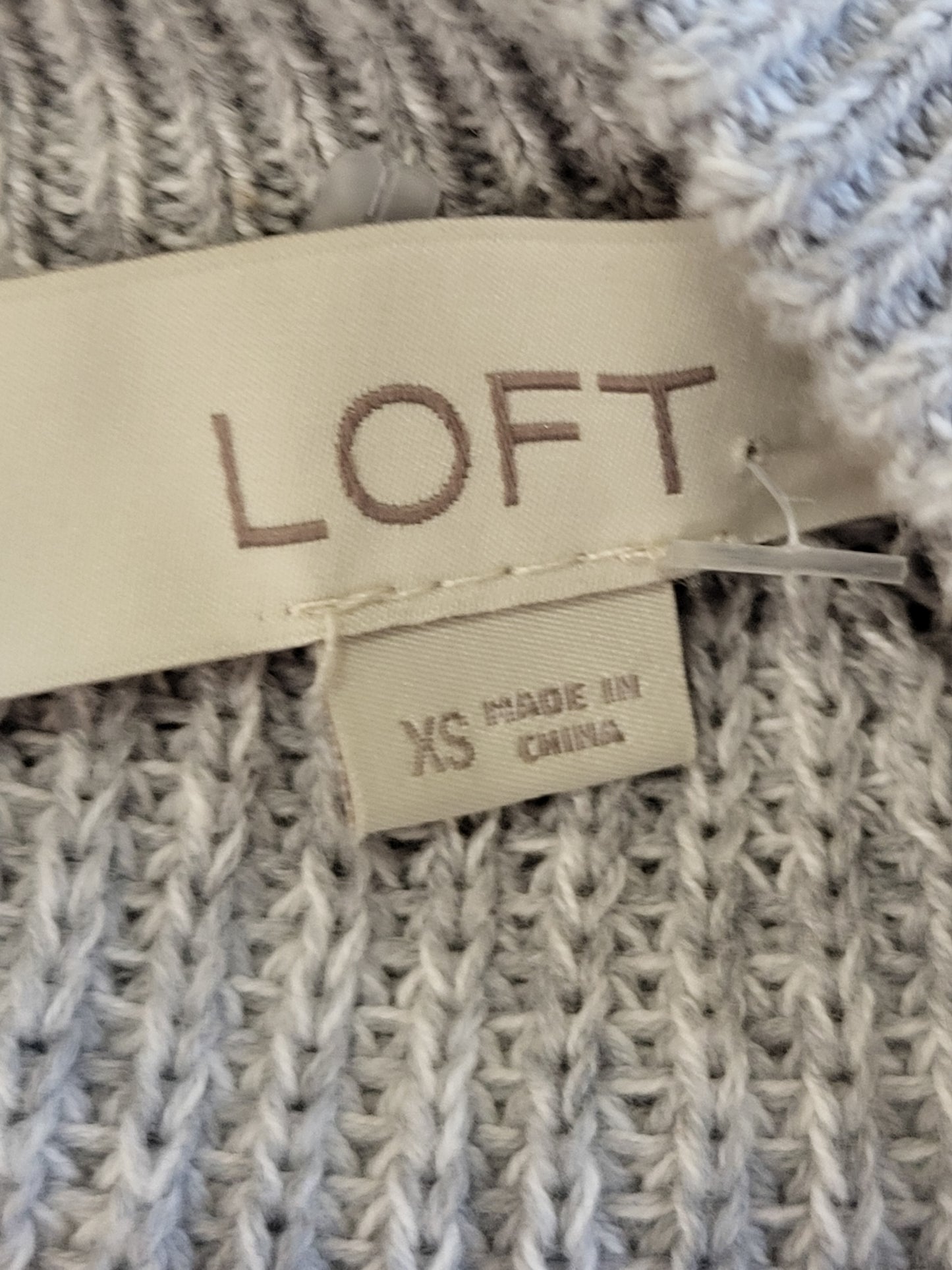 Loft grey shaker stitch sweater | Size XS