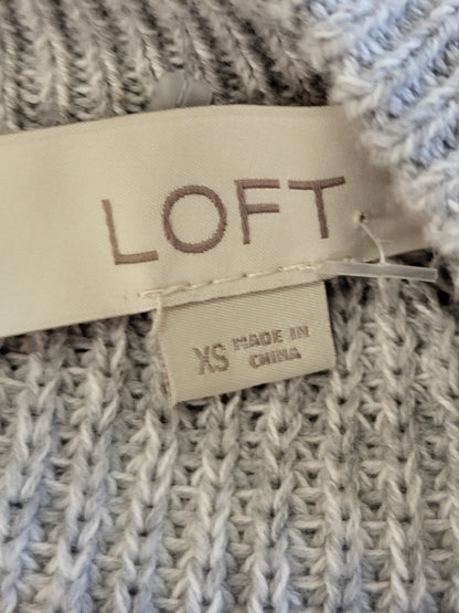 Loft grey shaker stitch sweater | Size XS