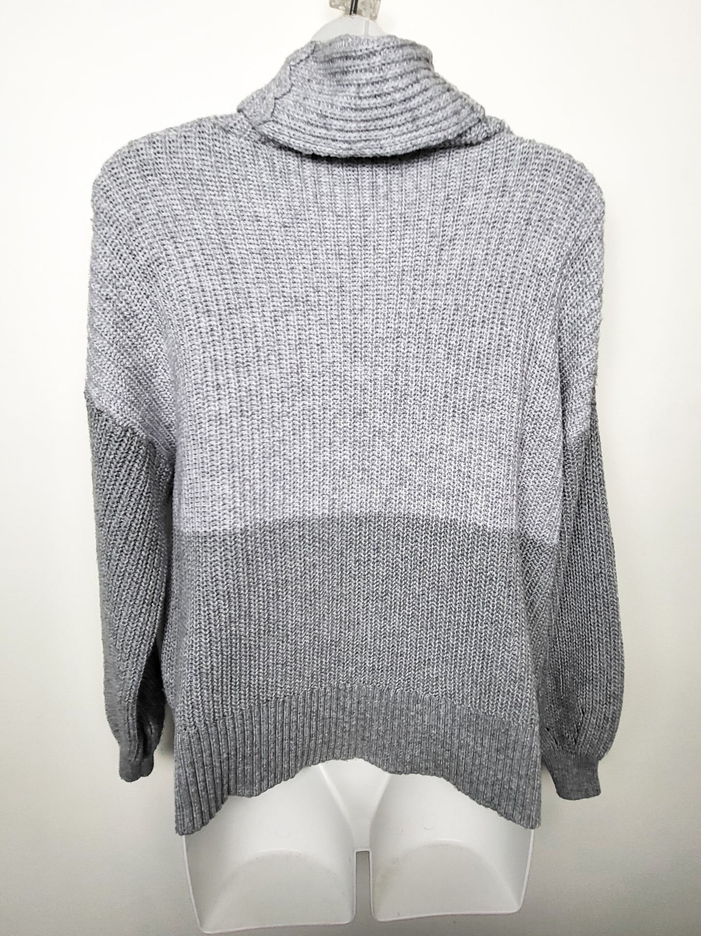 American Eagle Chunky Knit Gray Colourblock Turtleneck | Size XS