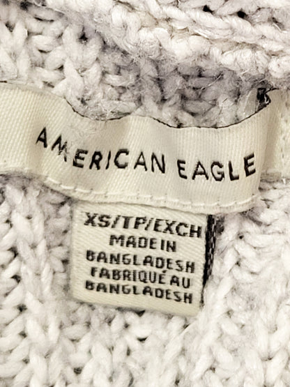 American Eagle Chunky Knit Gray Colourblock Turtleneck | Size XS