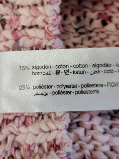 Zara pink mélange knit cropped tank top | Size MEDIUM