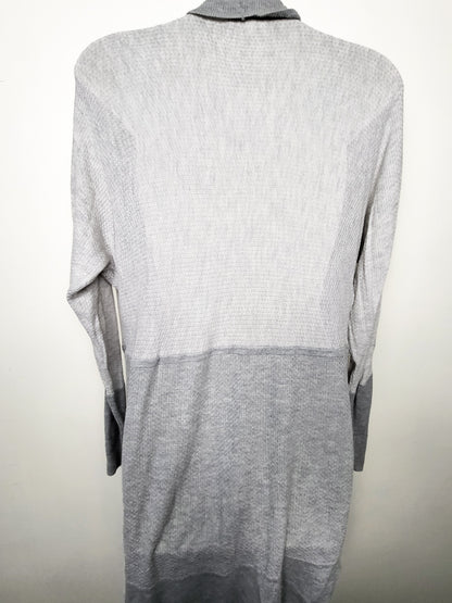 Camber & Grace grey two-tone open drape cardigan sweater | Size SMALL