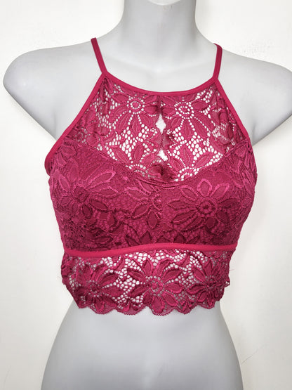NEW - Zenana Outfitters fuschia "Lace is More" bralette | Size MEDIUM