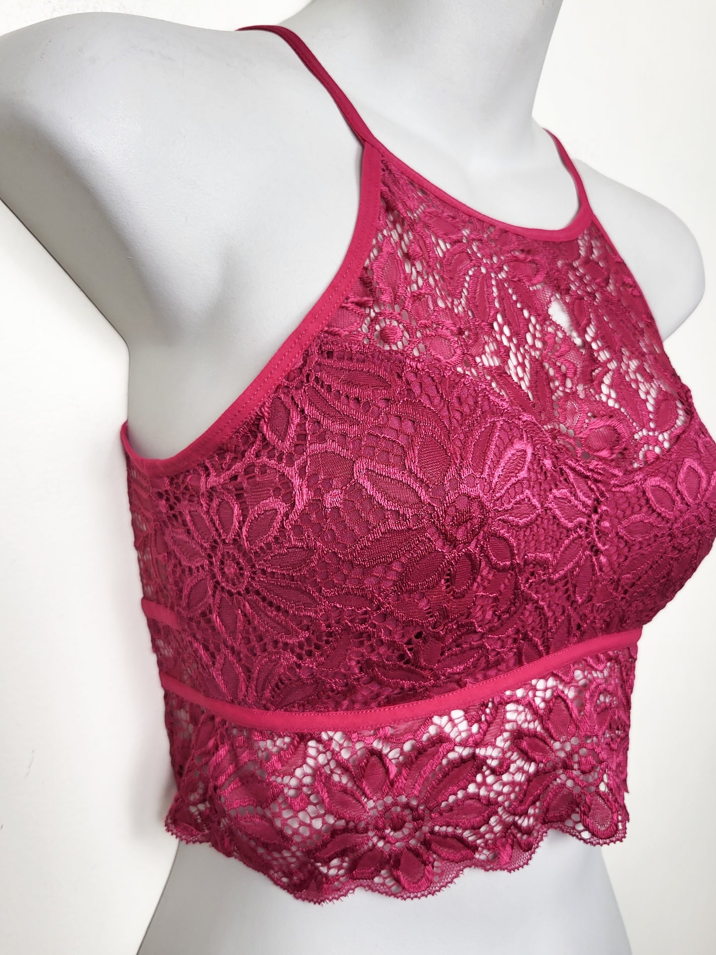 NEW - Zenana Outfitters fuschia "Lace is More" bralette | Size MEDIUM