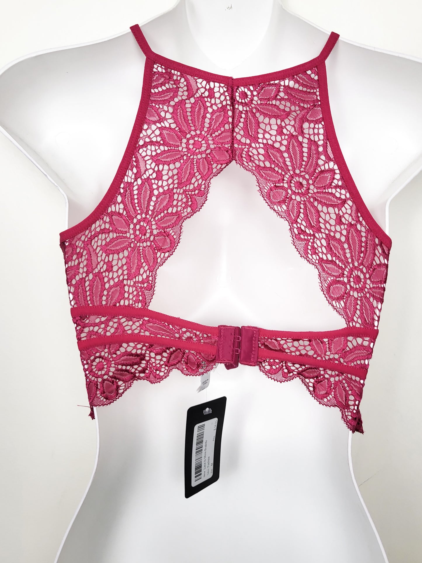 NEW - Zenana Outfitters fuschia "Lace is More" bralette | Size MEDIUM