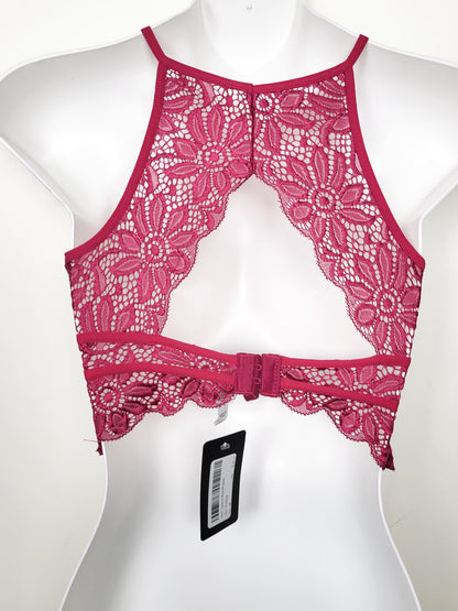NEW - Zenana Outfitters fuschia "Lace is More" bralette | Size MEDIUM