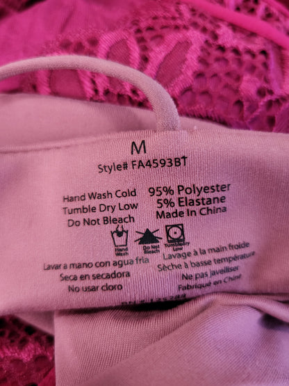 Pink halter bra with cage back | Size MEDIUM