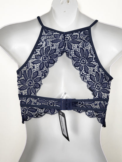 NEW - Zenana Outfitters navy "Lace is More" bralette