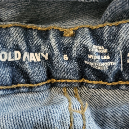 Old Navy extra high rise wide leg jeans | Size 6