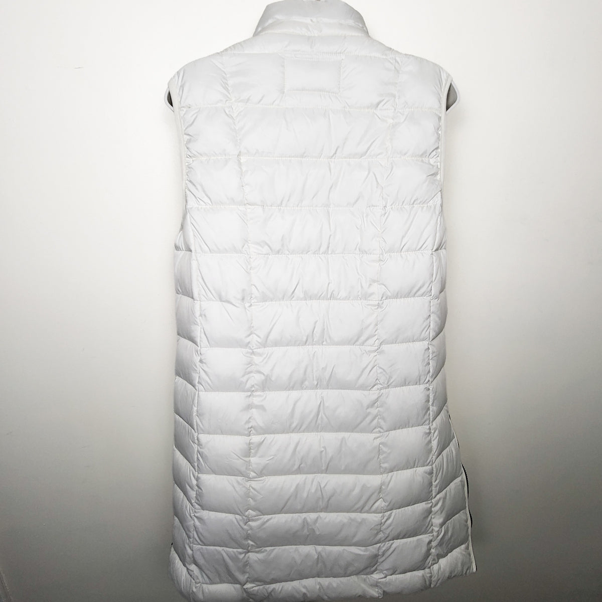 Landsen white long line puffer vest | Size 8