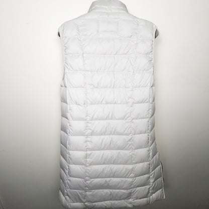 Landsen white long line puffer vest | Size 8