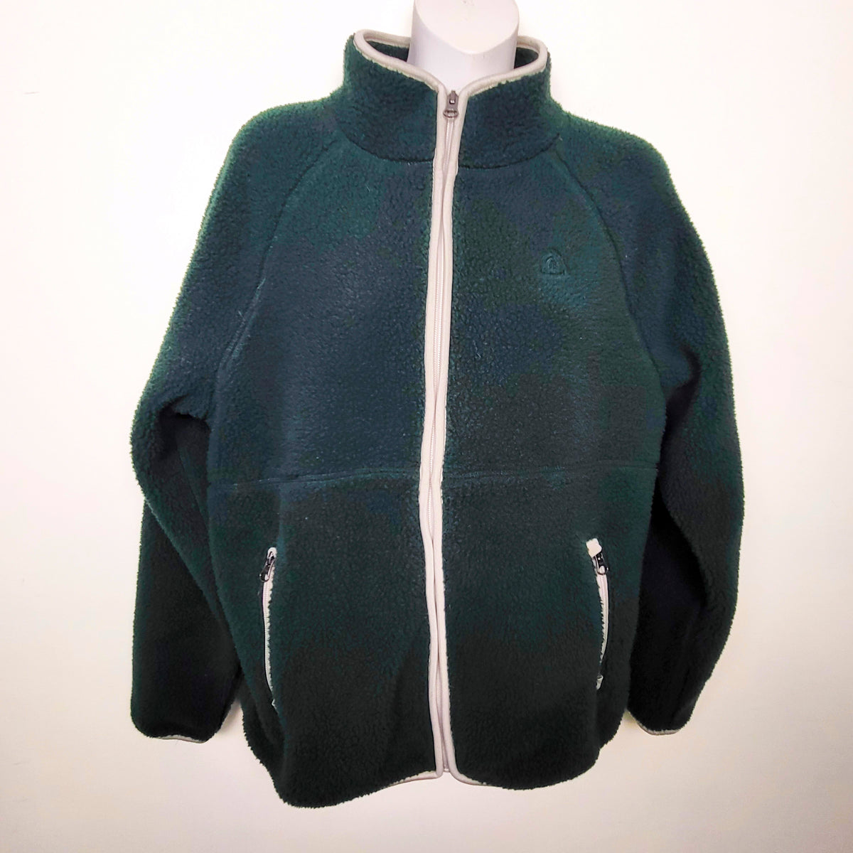 Sierra Designs forest green sherpa zip up fleece jacket | Size SMALL