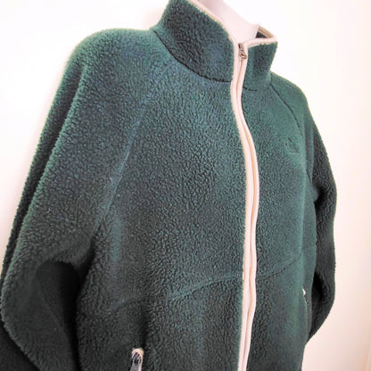 Sierra Designs forest green sherpa zip up fleece jacket | Size SMALL