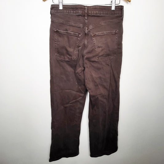 Old Navy brown wide leg high rise jeans | Size 6