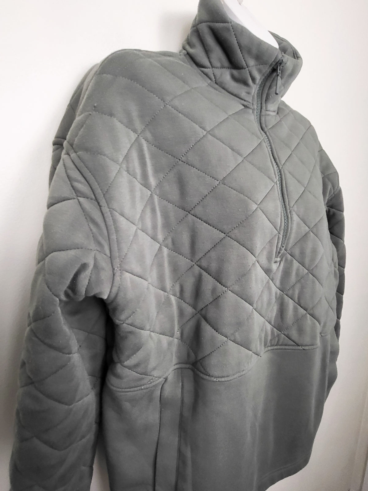 Tilley green Quilted Quarter-Zip Pullover Sweater | Size MEDIUM