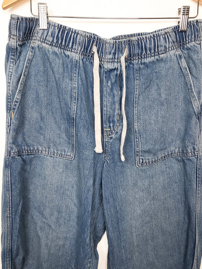 Gap Mid-Rise UltraSoft Pull-On Barrel Jeans | Size MEDIUM