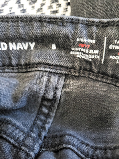 Old Navy grey high rise vintage slim jeans | Size 8