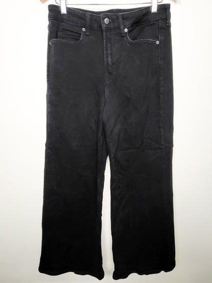 Old Navy black extra high rise super wide leg jeans | Size 8