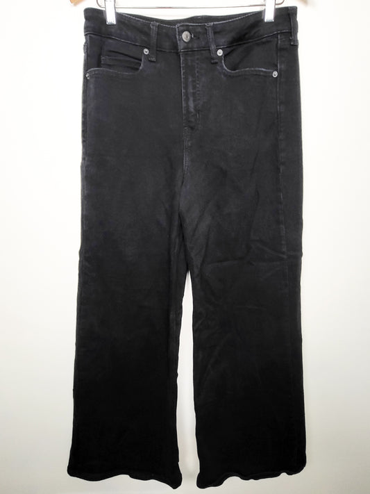 Old Navy black extra high rise super wide leg jeans | Size 8