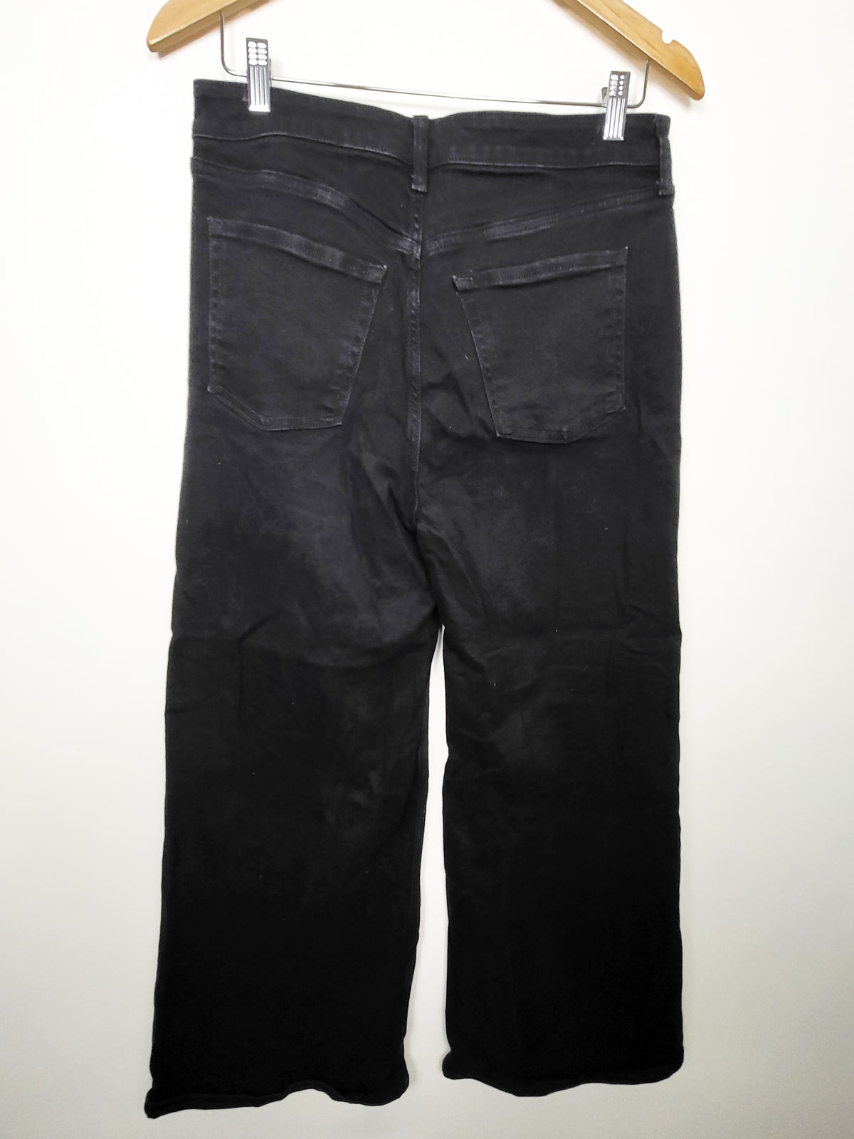 Old Navy black extra high rise super wide leg jeans | Size 8