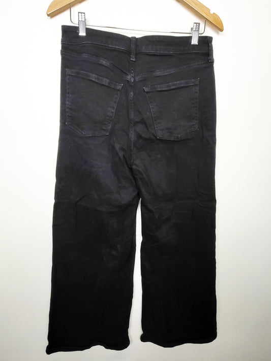Old Navy black extra high rise super wide leg jeans | Size 8