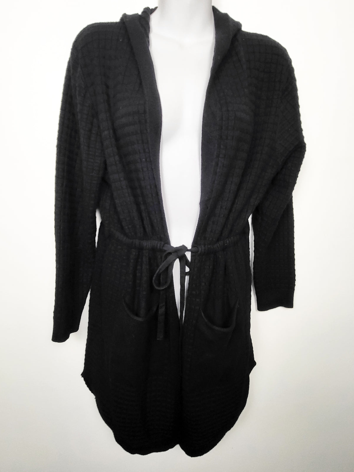 Jolie & Joy Women's Waffle-Knit Hooded Duster Cardigan | Sizes like a MEDIUM
