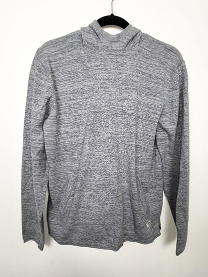 Jack & Jones Men's Grey "Originals" lightweight cotton hoodie | Size XL (fits smaller)