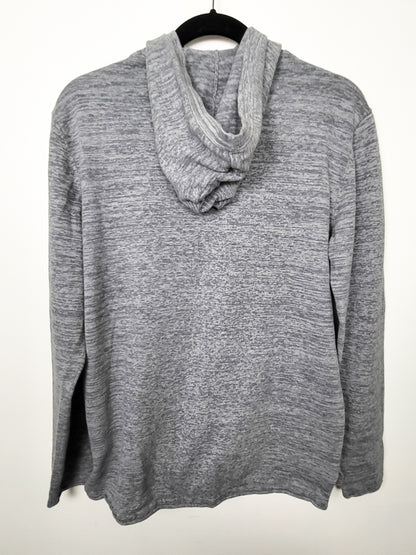 Jack & Jones Men's Grey "Originals" lightweight cotton hoodie | Size XL (fits smaller)