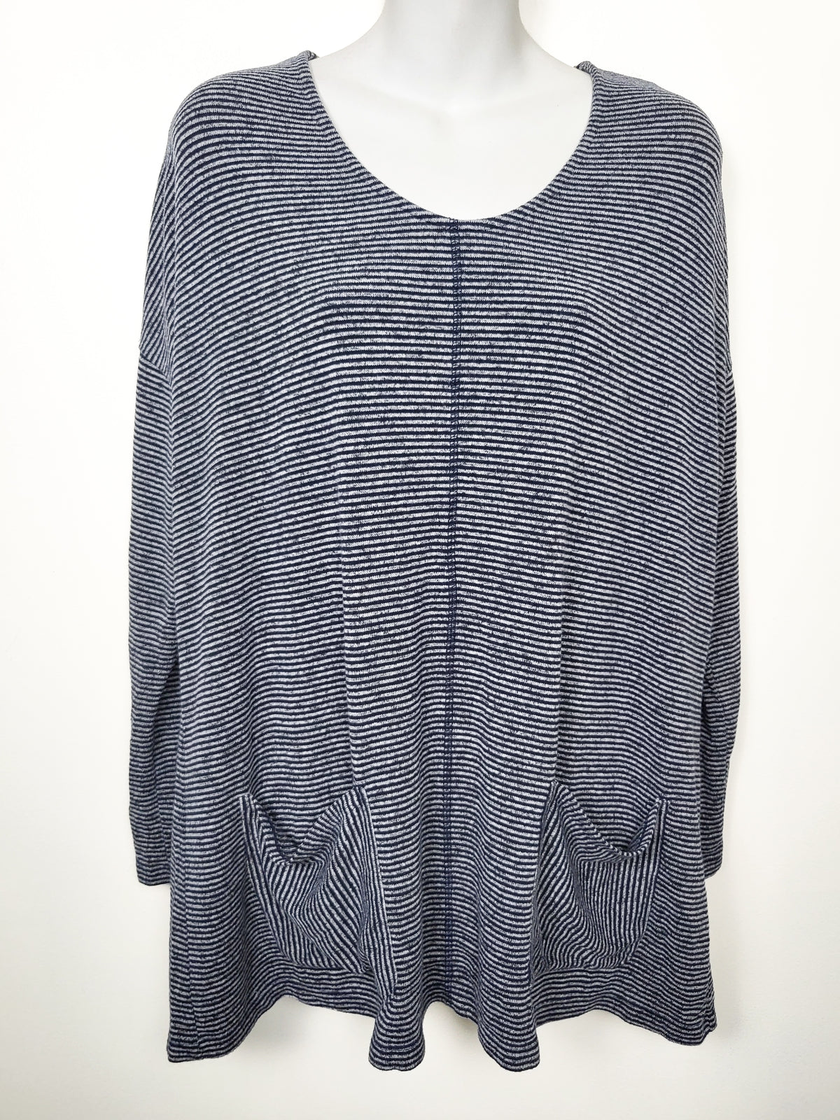 Simply Noelle striped knit pullover sweater | Size L/XL
