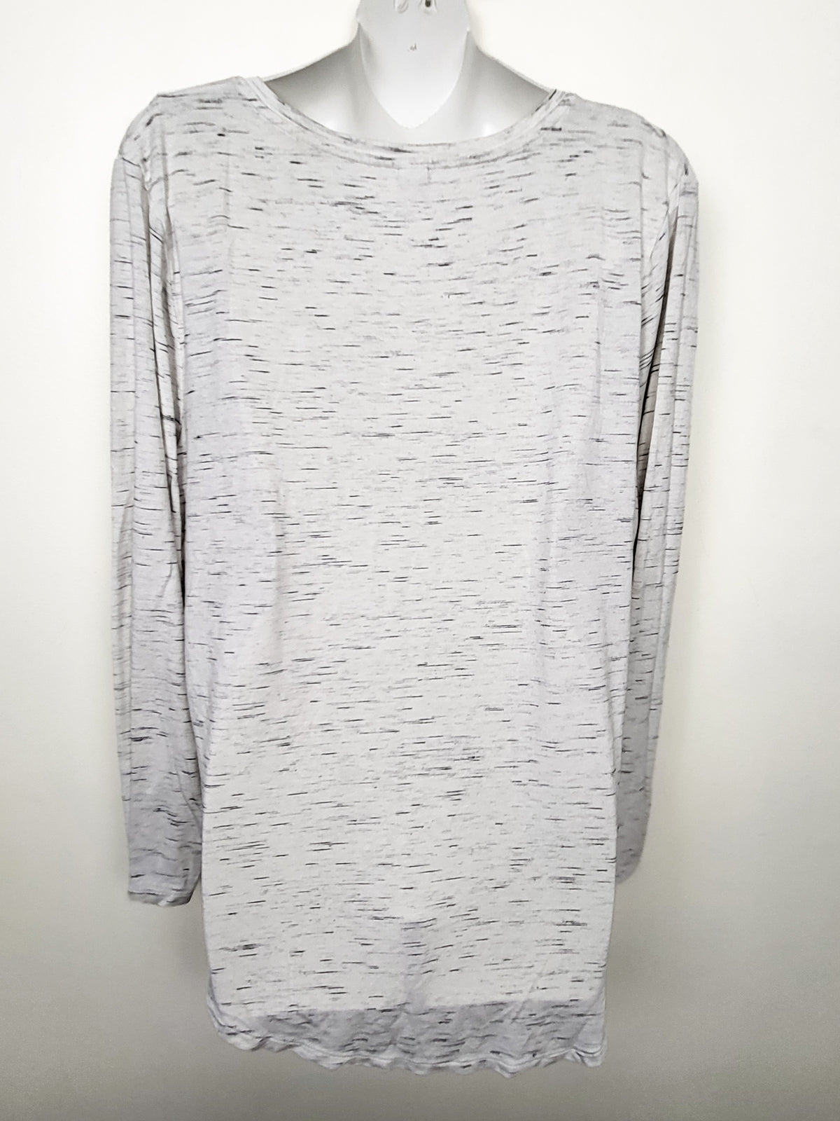 Old Navy white and grey heathered long sleeve Luxe top | Size XL