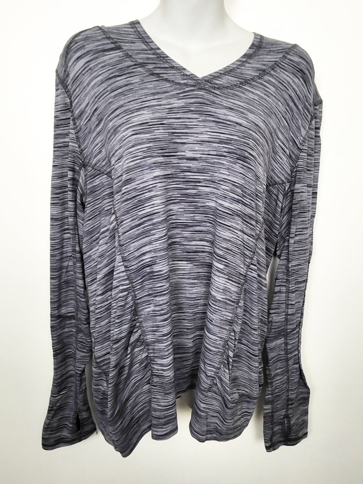 Kirkland Signature blue-grey lightweight space-dye pullover hoodie | Size XXL