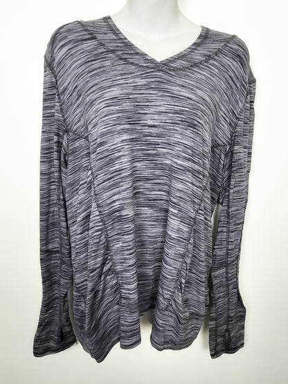 Kirkland Signature blue-grey lightweight space-dye pullover hoodie | Size XXL