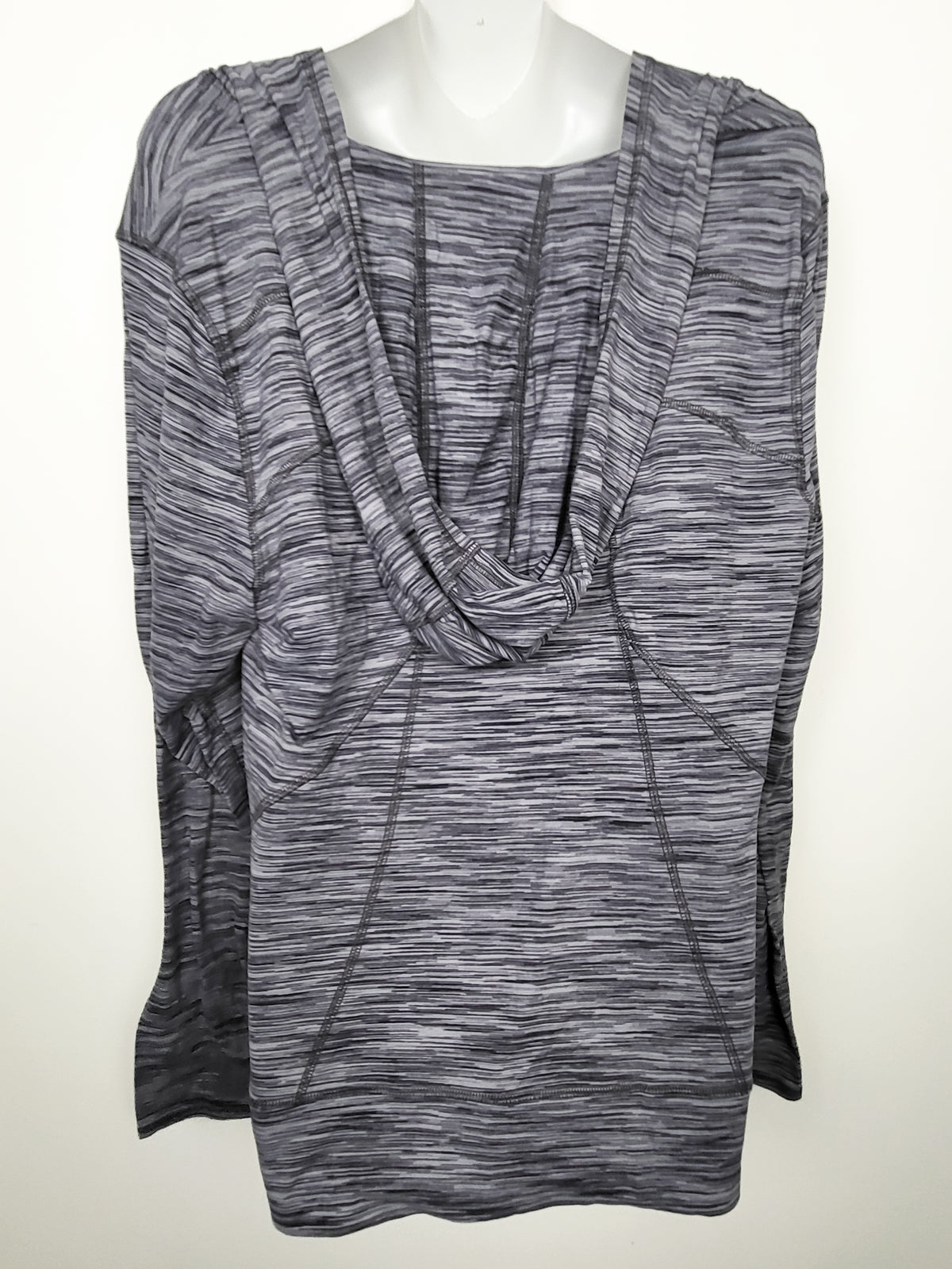 Kirkland Signature blue-grey lightweight space-dye pullover hoodie | Size XXL