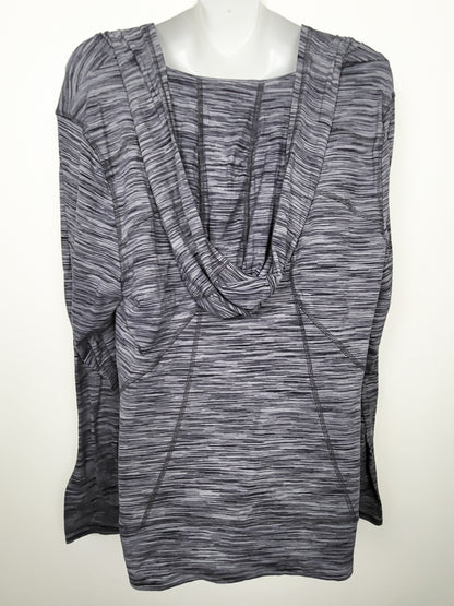 Kirkland Signature blue-grey lightweight space-dye pullover hoodie | Size XXL