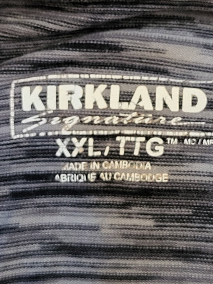 Kirkland Signature blue-grey lightweight space-dye pullover hoodie | Size XXL