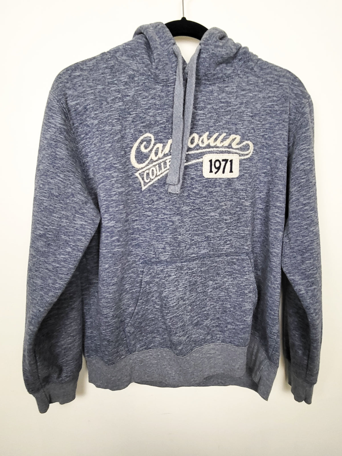Vintage Camosun College custom-embroidered campus hoodie | Unisex size large