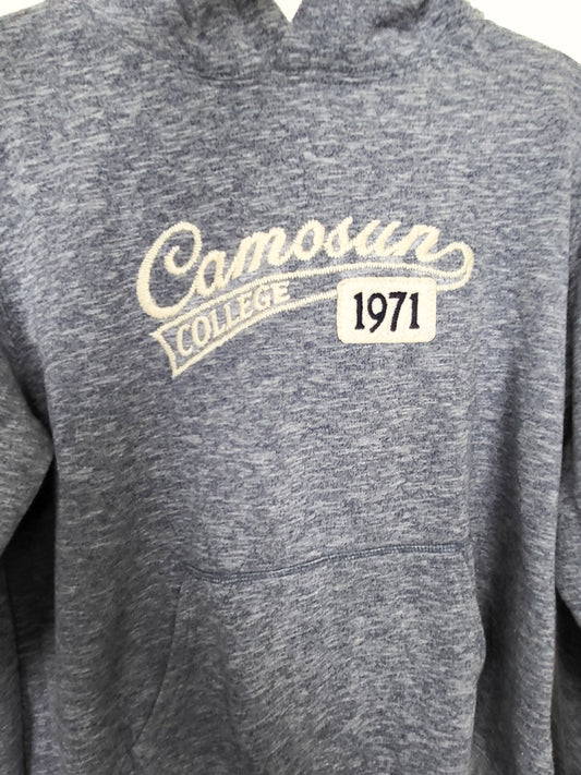 Vintage Camosun College custom-embroidered campus hoodie | Unisex size large