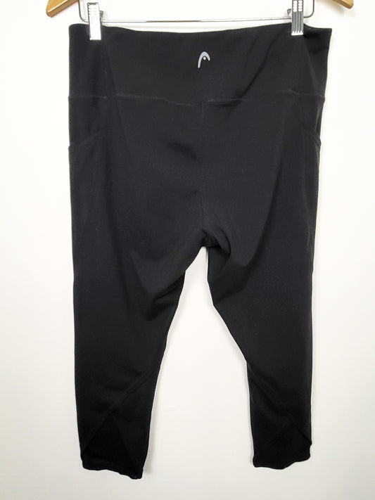 HEAD high-waisted capri leggings with side pockets | Size XL
